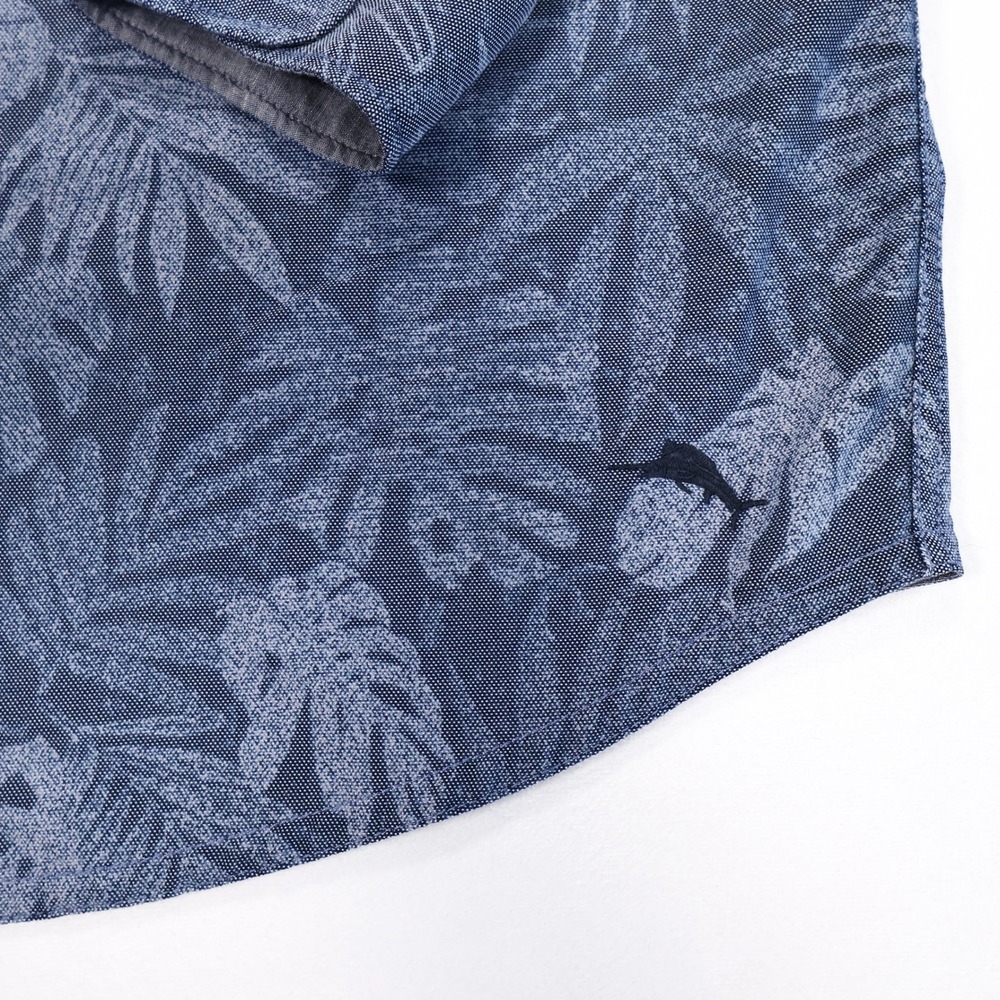 TOMMY BAHAMA Men's 3XLB Blue Floral Print Canyon Beach Flannel Button Up Shirt - Picture 4 of 8